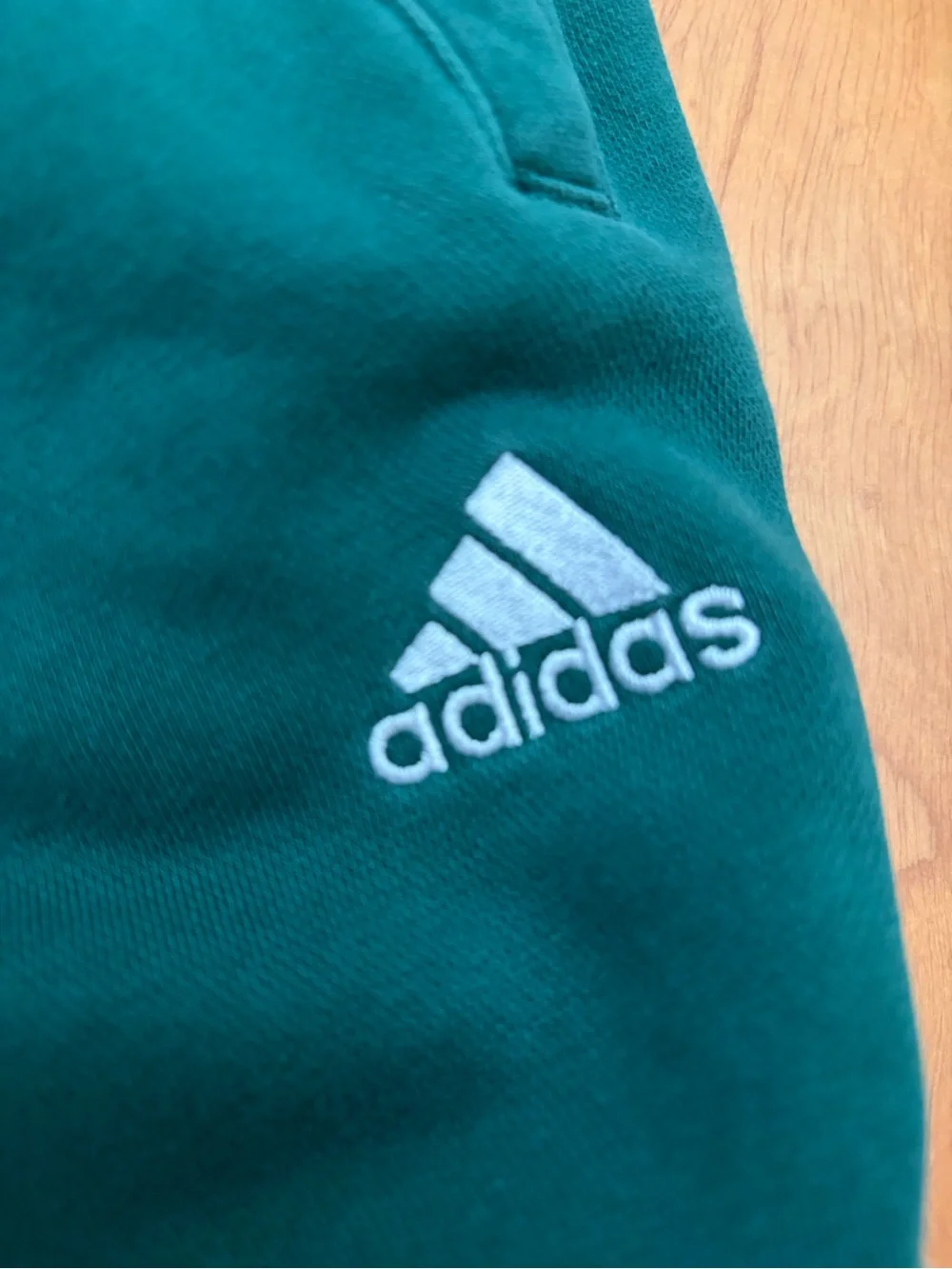 Adidas women’s Teal Sweatpants with Heart Patch - Picture 3 of 5